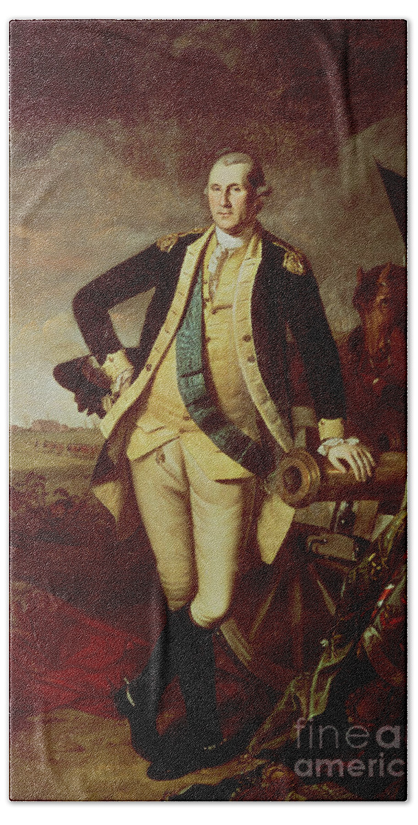 Portrait Bath Towel featuring the painting Portrait of George Washington by Charles Willson Peale