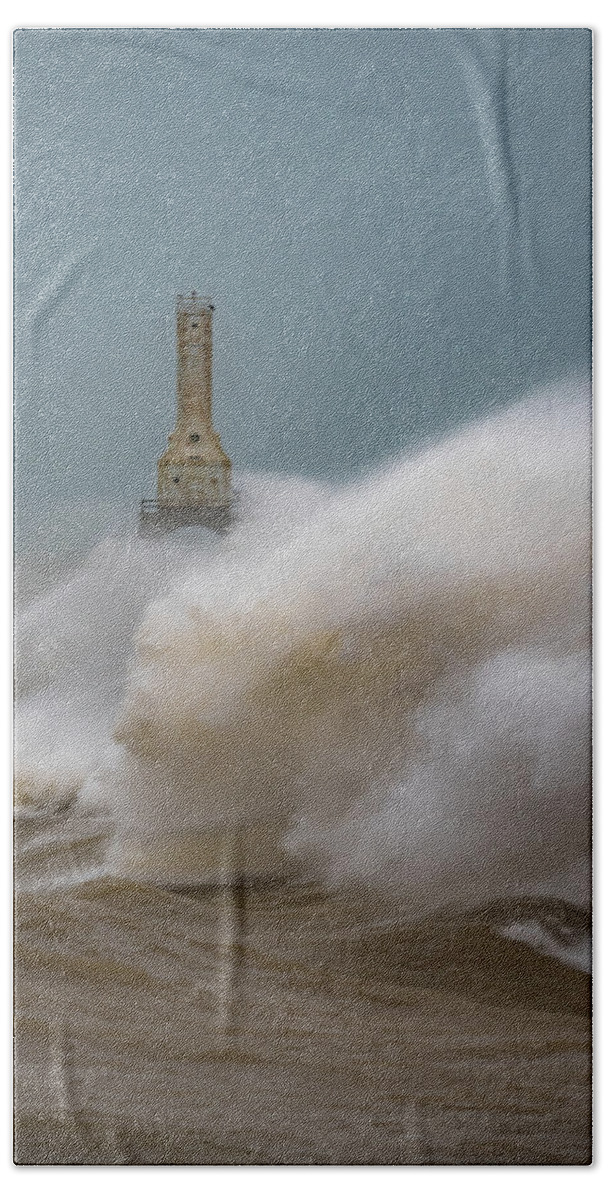 Storm Bath Towel featuring the photograph Power #1 by Brad Bellisle