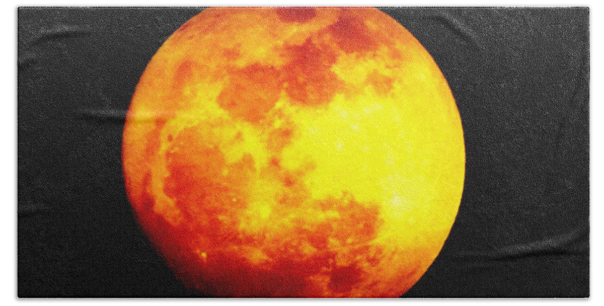 Moon Hand Towel featuring the photograph Lava Moon by Gerald Kloss