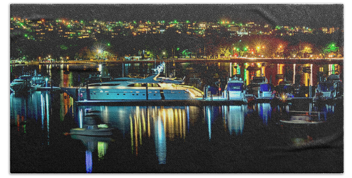 Rose Bay Hand Towel featuring the photograph Rose Bay marina #1 by Andrei SKY