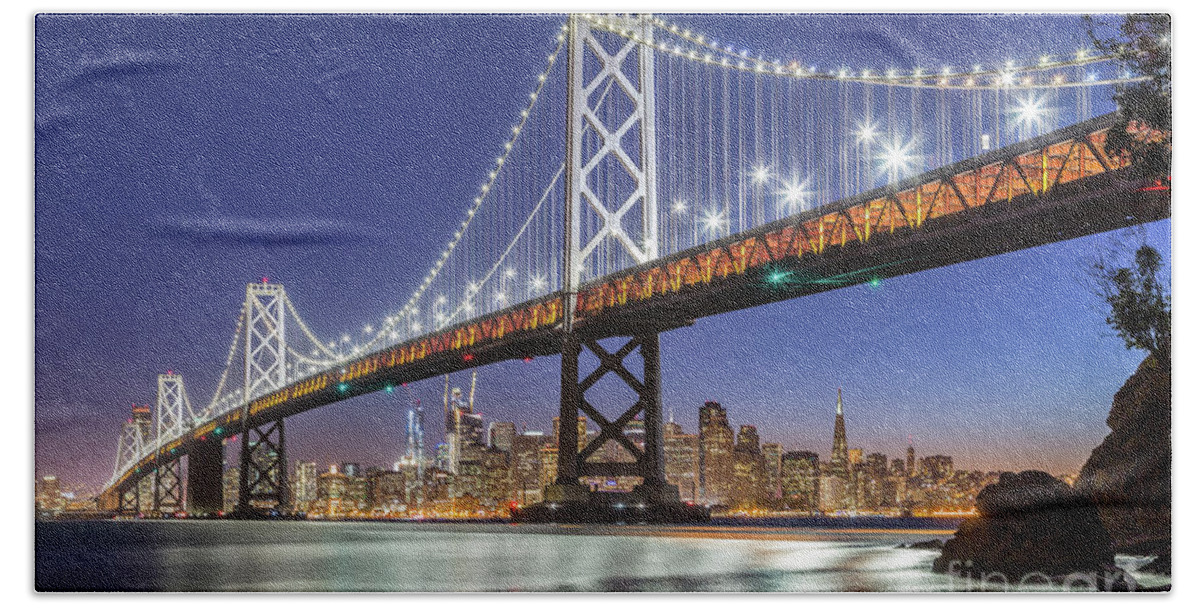 America Bath Towel featuring the photograph San Francisco City Lights #1 by JR Photography
