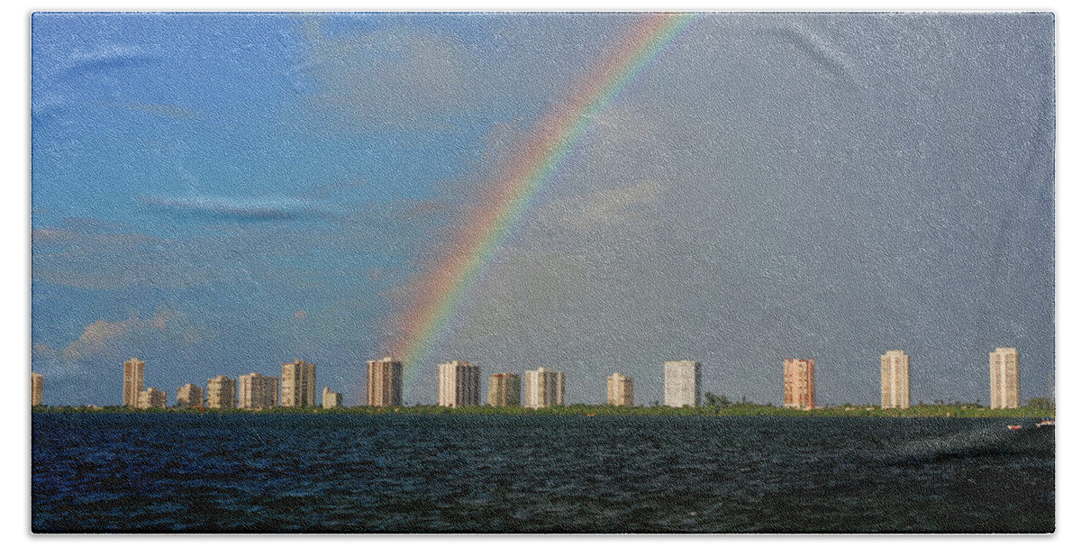 Rainbow Bath Towel featuring the photograph 1- Singer Island by Rainbows