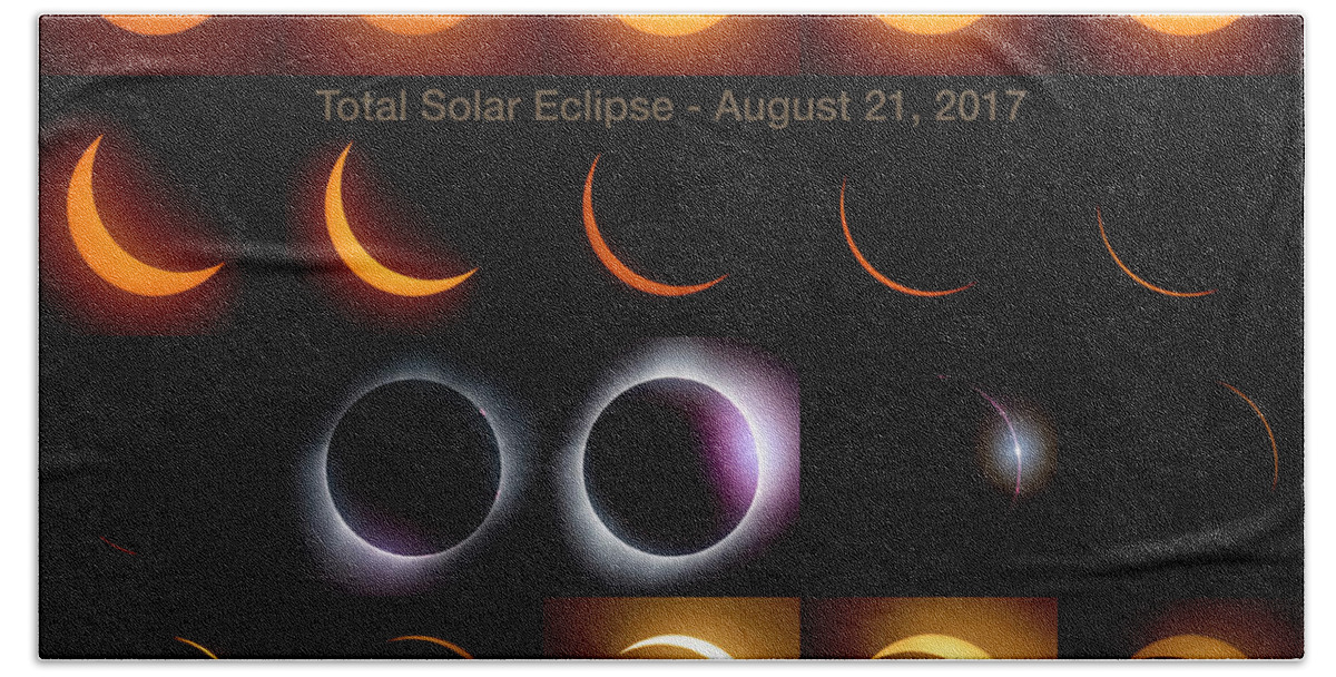 Solar Eclipse Hand Towel featuring the photograph Solar Eclipse - August 21 2017 #1 by Art Whitton