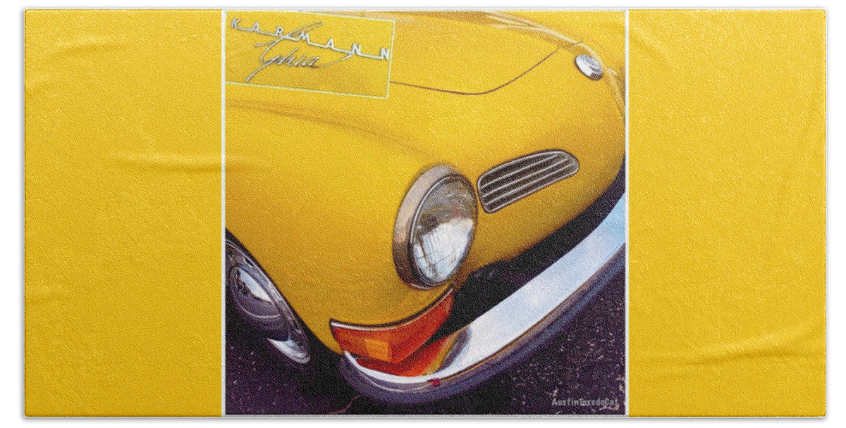 Sportscar Bath Towel featuring the photograph Spotted This #car Today While #1 by Austin Tuxedo Cat