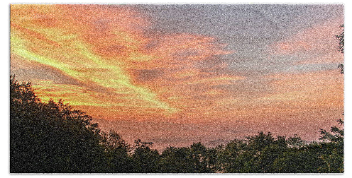 Sunrise Hand Towel featuring the photograph Sunrise July 22 2015 #1 by D K Wall