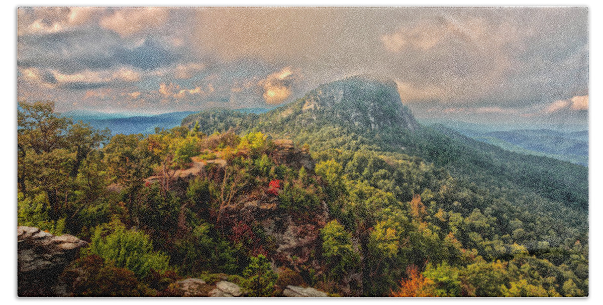 Table Rock Mountain Hand Towel featuring the photograph Table Rock #1 by Kevin Senter