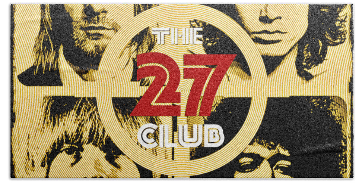 27 Club Hand Towel featuring the digital art The 27 Club #2 by Binka Kirova