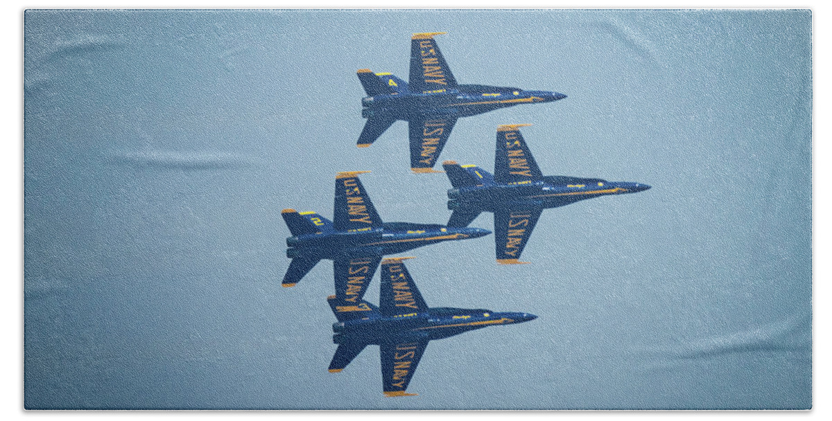 Blue Angels Hand Towel featuring the photograph The Blue Angels #3 by Chris McKenna