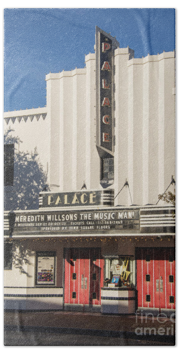 Palace Theater Hand Towel featuring the photograph The Palace in Georgetown Texas by Bob Phillips