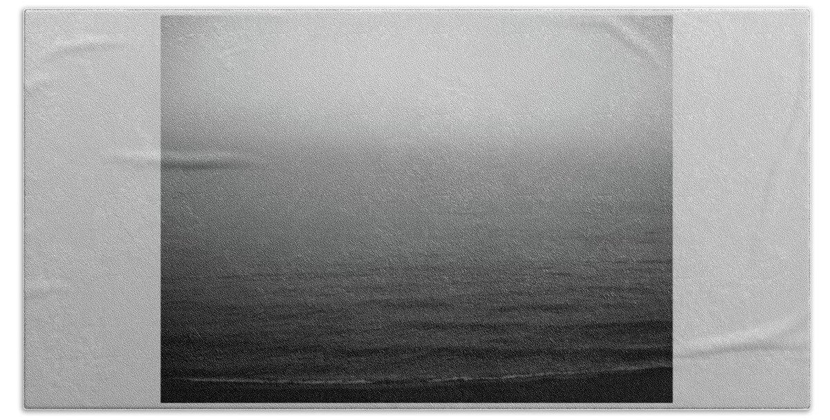 Conversion From Color To B+w Bath Towel featuring the photograph The Sea oh the Sea #1 by Roger Cummiskey