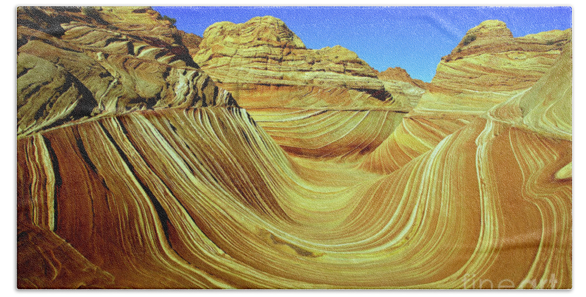 Arizona Hand Towel featuring the photograph The Wave #1 by Roxie Crouch