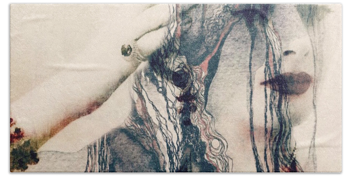 Woman Hand Towel featuring the mixed media The Way We Were by Paul Lovering