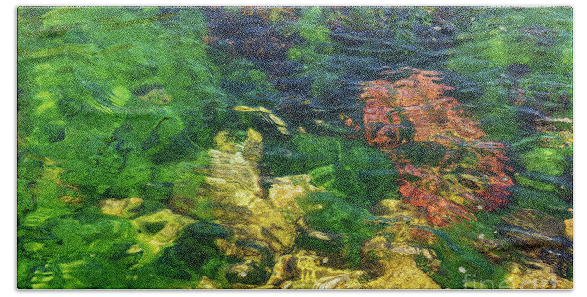 Burgazada Island Bath Towel featuring the photograph Underwater Color #2 by Bob Phillips