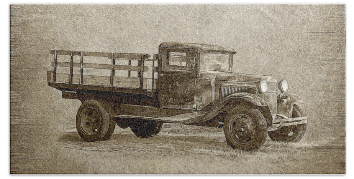 Truck Hand Towel featuring the photograph Vintage Truck by Cathy Kovarik