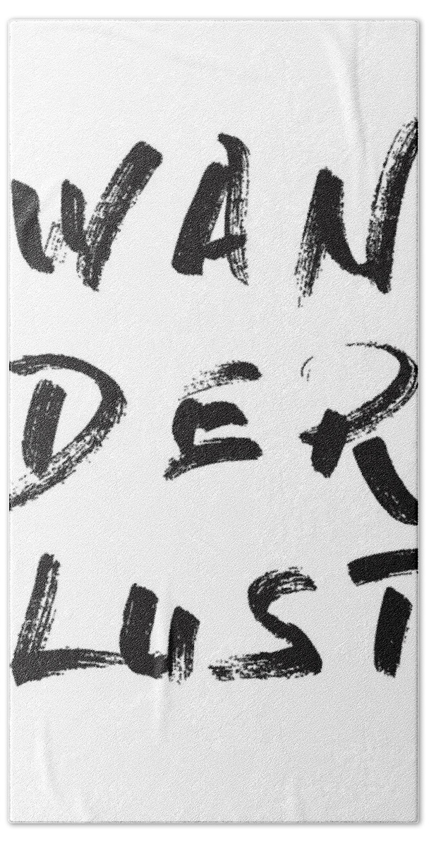 Wanderlust Hand Towel featuring the mixed media Wanderlust by Studio Grafiikka