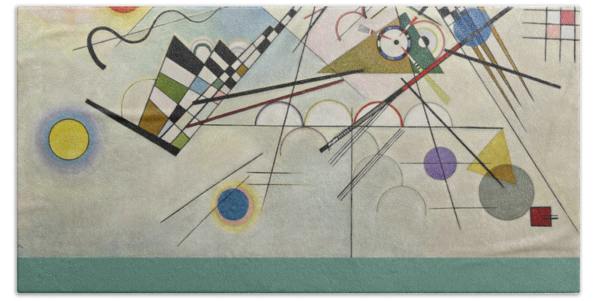 Circles In A Circle Bath Towel featuring the painting Circles In A Circle by Wassily Kandinsky