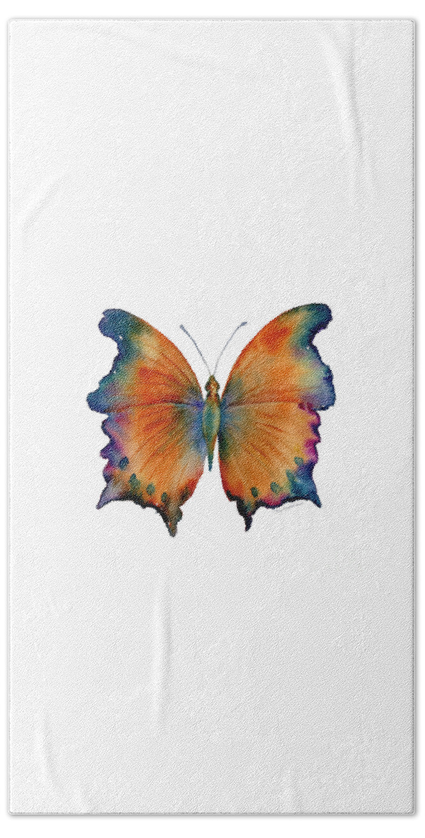 Wizard Butterfly Hand Towel featuring the painting 1 Wizard Butterfly by Amy Kirkpatrick