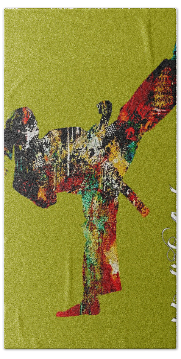 Martial Arts Bath Towel featuring the mixed media Martial Arts Collection #12 by Marvin Blaine