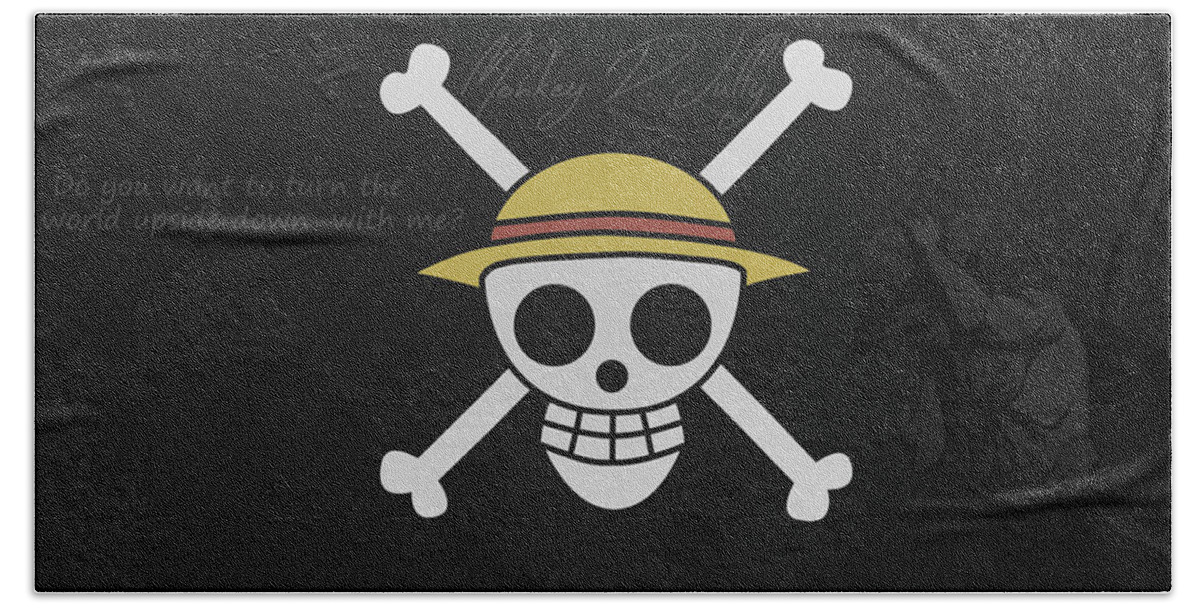 One Piece Hand Towel featuring the digital art One Piece #14 by Maye Loeser