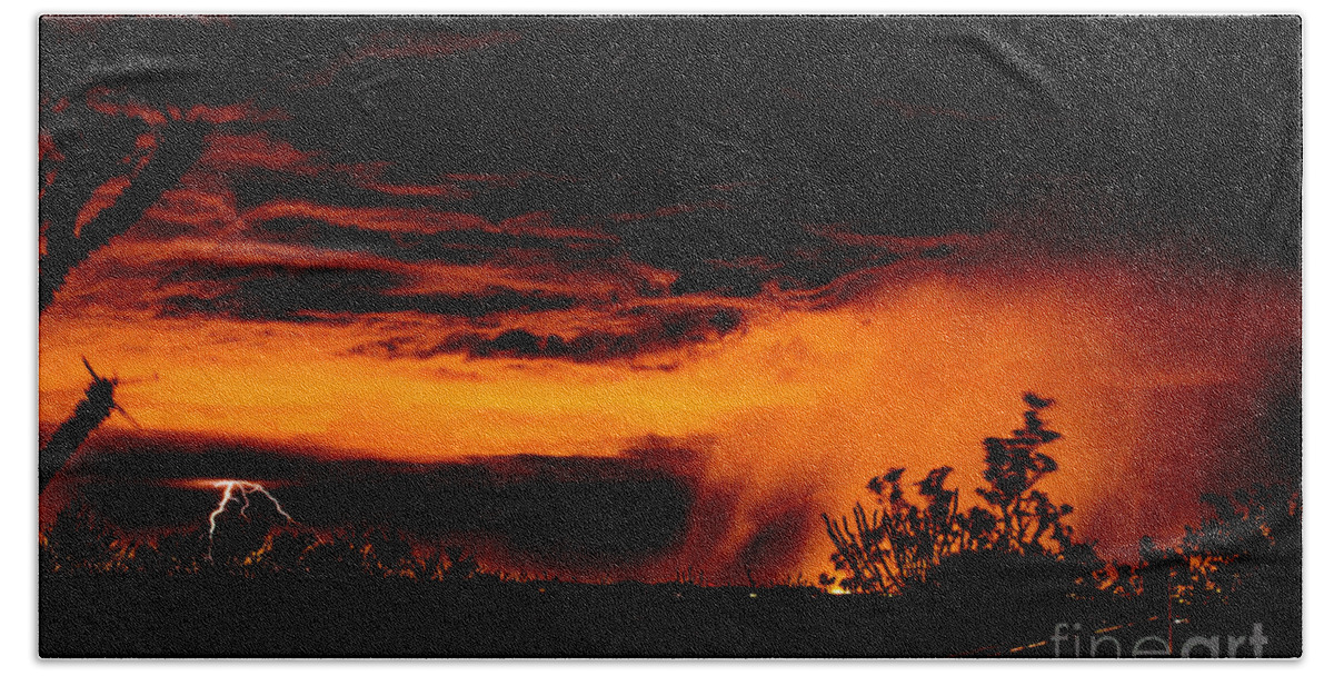 Lightning Hand Towel featuring the photograph Lightning #16 by Mark Jackson