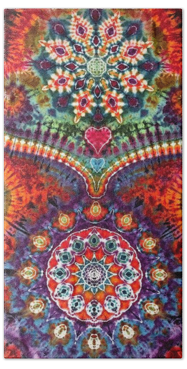 Rob Norwood Tie Dye Tapestry Tapestries. Sacred Geometry Psychedelic Art Bath Sheet featuring the digital art Rob Norwood by Rob Norwood