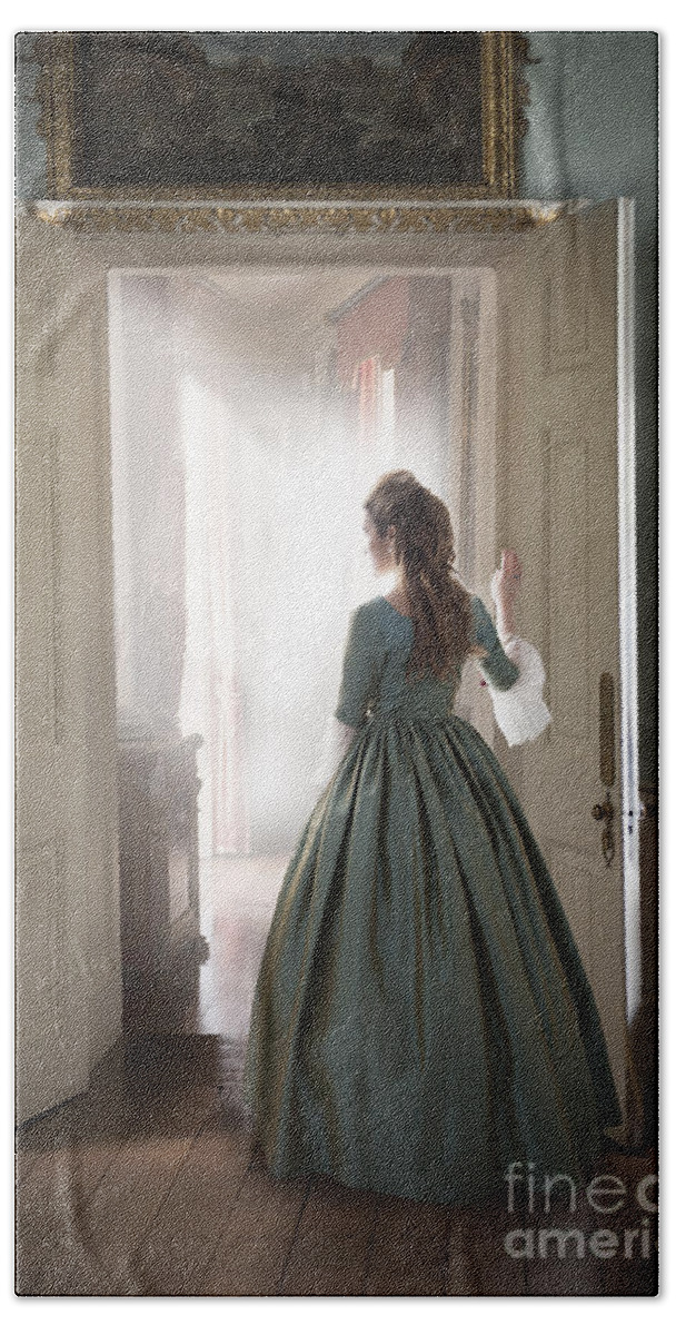 Victorian Woman Holding A Candle #3 Bath Towel