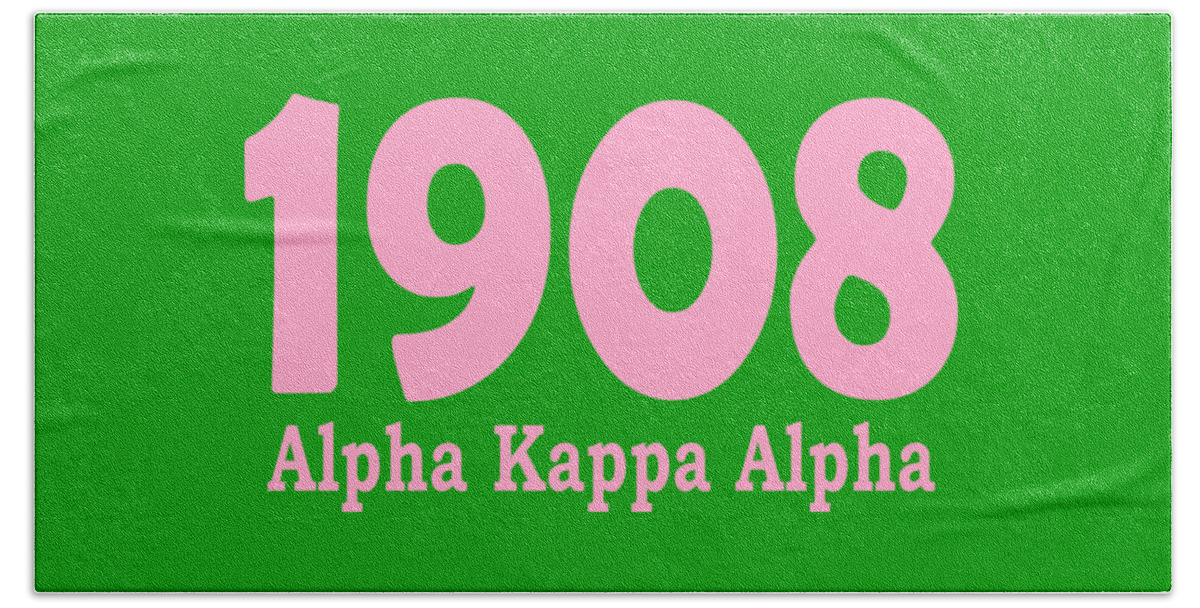 1908 Alpha Kappa Alpha Hand Towel featuring the digital art 1908 Alpha Kappa Alpha by Sincere Taylor