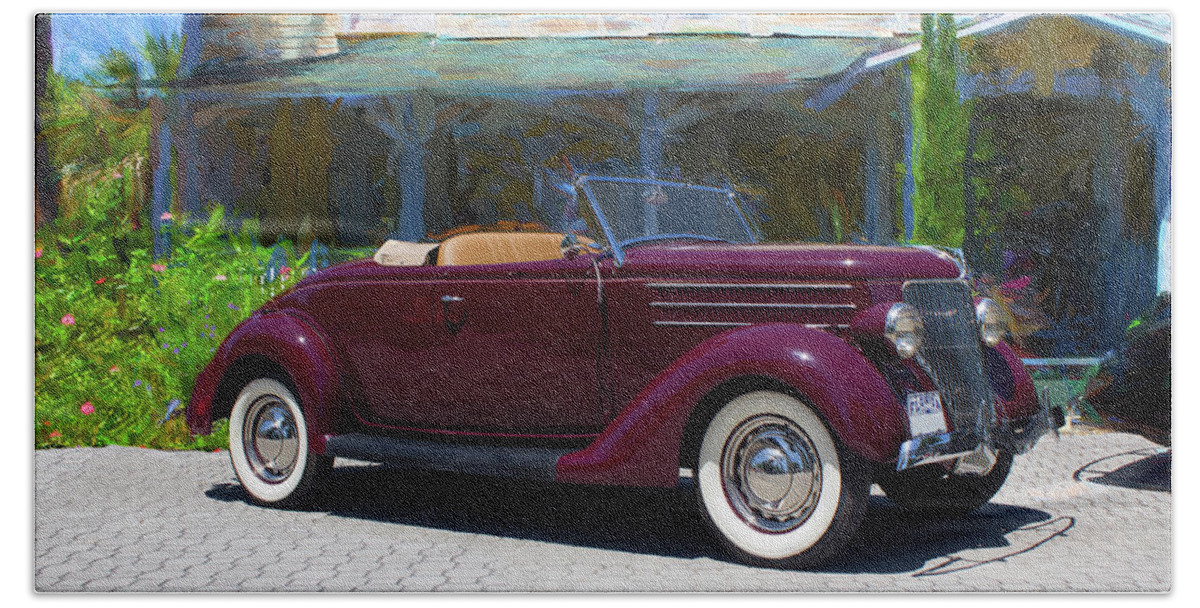 Ford Hand Towel featuring the photograph 1936 Ford by Carlos Diaz