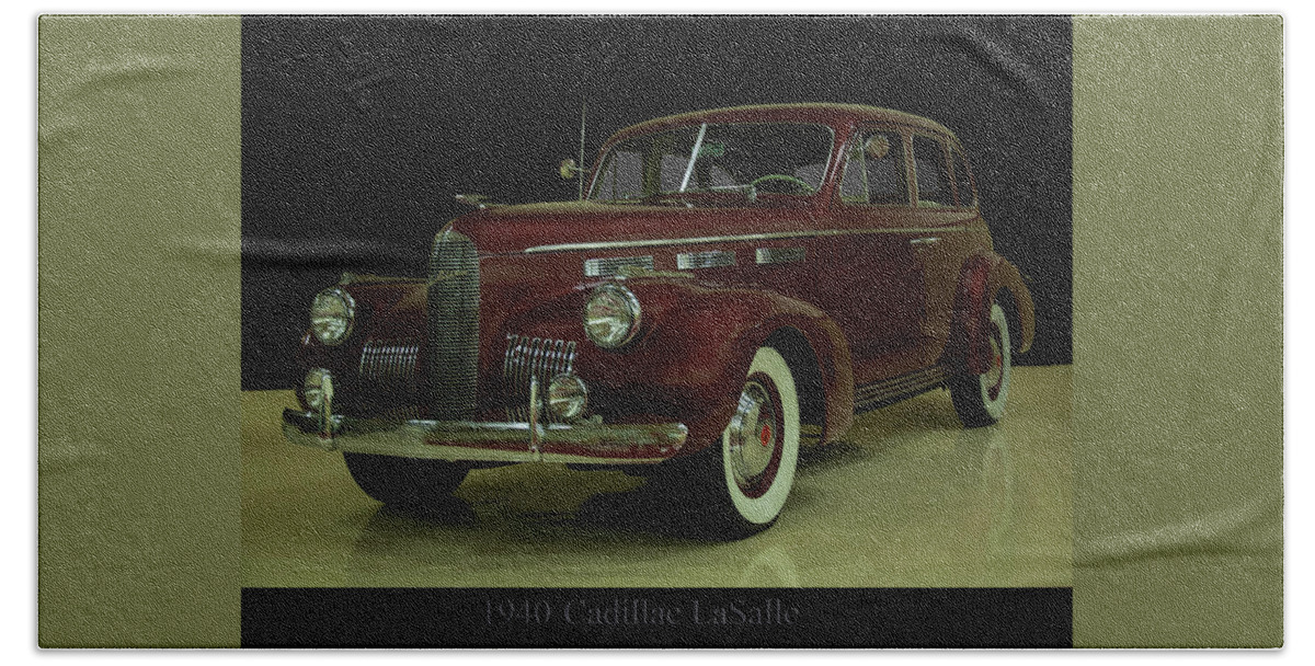 1940 Cadillac Lasalle Hand Towel featuring the photograph 1940 Cadillac LaSalle by Flees Photos