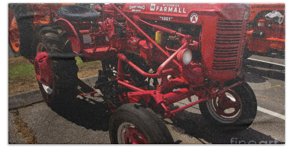 Tractor Bath Towel featuring the photograph 1951 Farmall by Mike Eingle