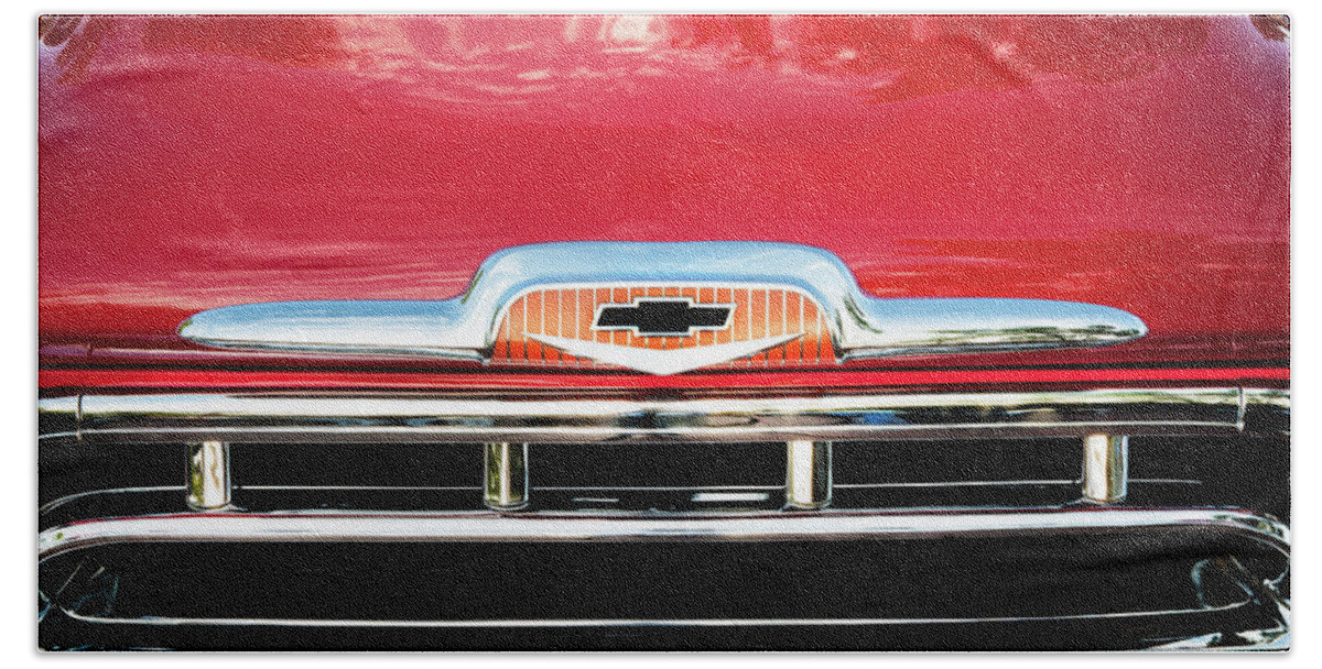 1957 Chevrolet Bath Towel featuring the photograph 1957 Chevy Pick Up Truck 3100 Series 005 by Rich Franco