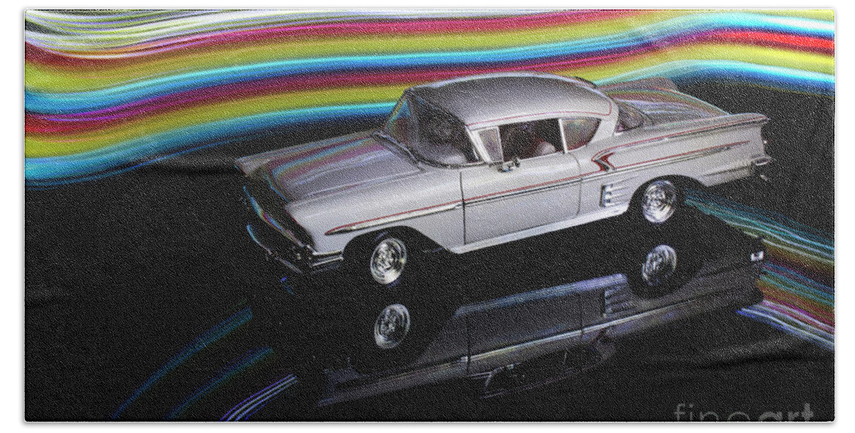 1958 Chevrolet Impala Bath Towel featuring the photograph 1958 Chevrolet Impala by Bob Christopher