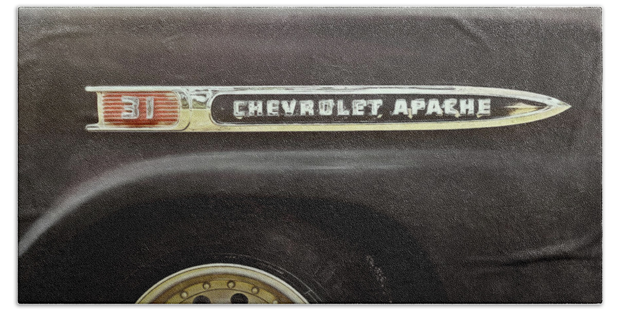 Classic Car Hand Towel featuring the photograph 1959 Chevy Apache by Scott Norris