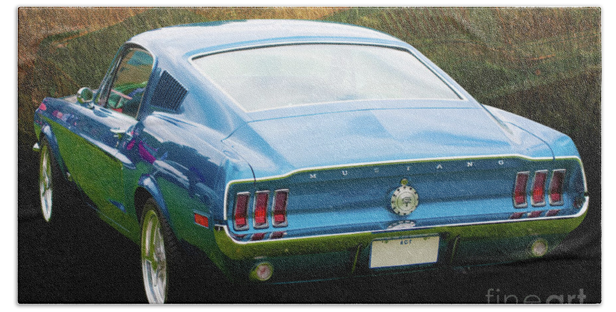 Ford Hand Towel featuring the photograph 1967 Mustang by Stuart Row