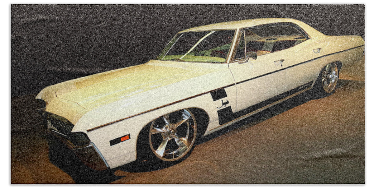 1968 Bath Towel featuring the photograph 1968 Chevrolet Impala by Peter Kraaibeek