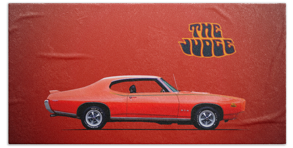 Pontiac Bath Towel featuring the digital art 1969 Pontiac GTO Judge by Roger Lighterness