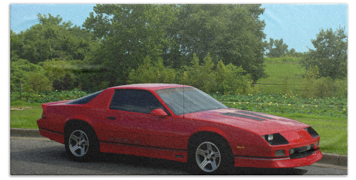 1989 Hand Towel featuring the photograph 1989 Camaro IROC by Tim McCullough