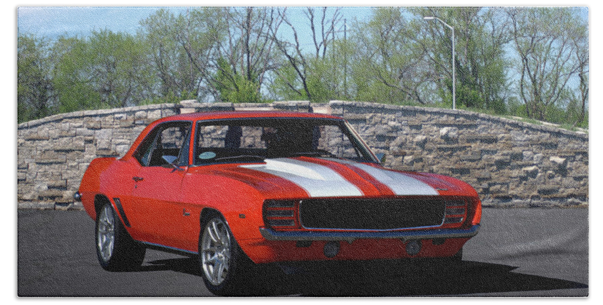 1969 Bath Towel featuring the photograph 1969 Camaro by Tim McCullough