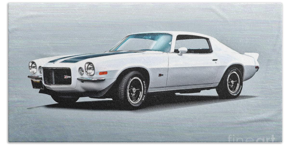 Automobile Hand Towel featuring the photograph 1970 Chevrolet Camaro Z28 #2 by Dave Koontz