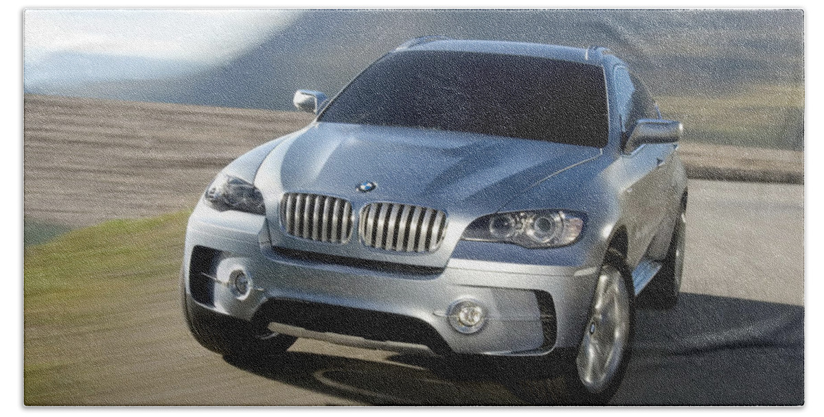 Bmw Bath Towel featuring the photograph BMW #2 by Jackie Russo
