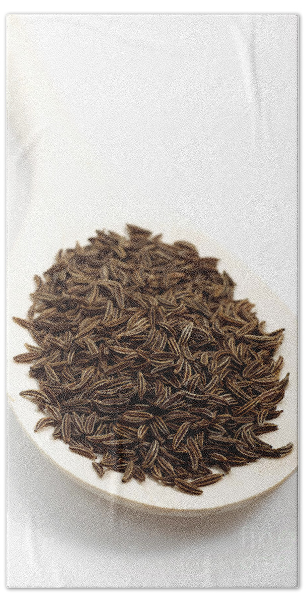 Caraway Seed Bath Towel featuring the photograph Caraway Seeds Carum Carvi #2 by Gerard Lacz