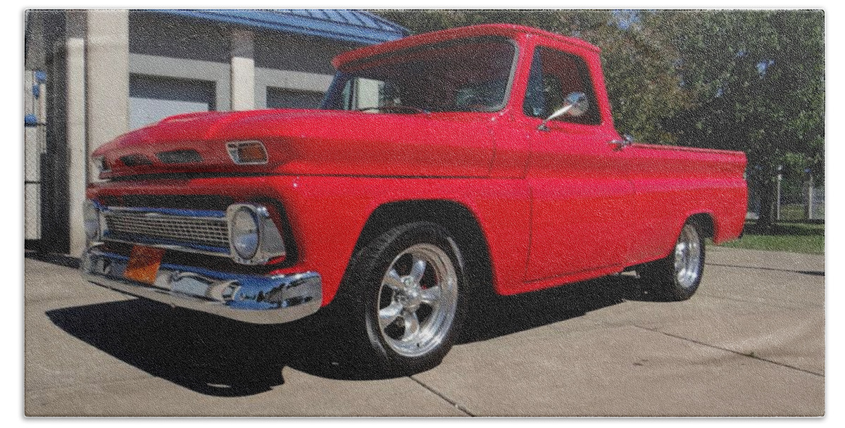 Chevrolet C10 Hand Towel featuring the photograph Chevrolet C10 #2 by Jackie Russo