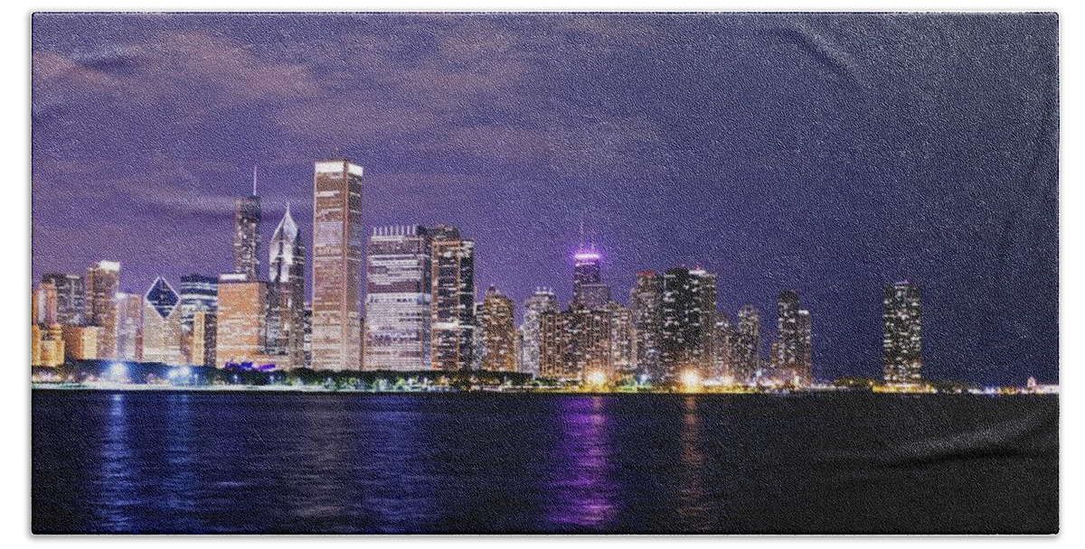 Chicago Bath Towel featuring the digital art Chicago #2 by Maye Loeser