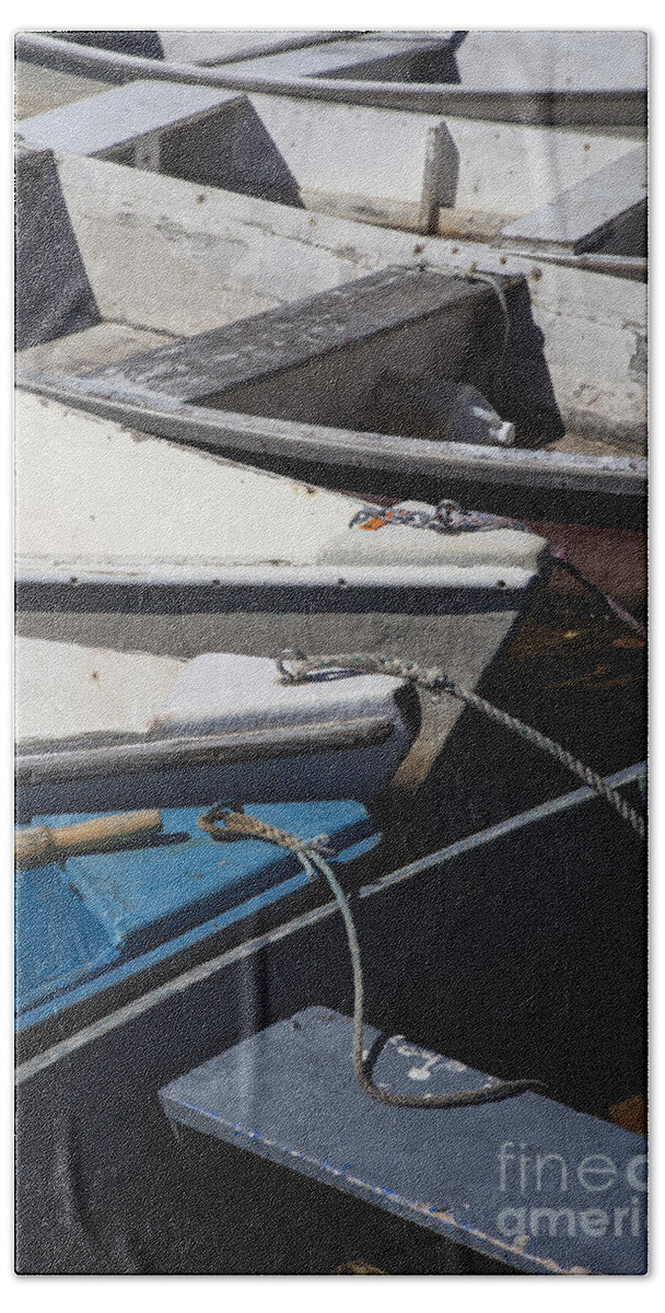 Dories Bath Towel featuring the photograph Dories #3 by Timothy Johnson