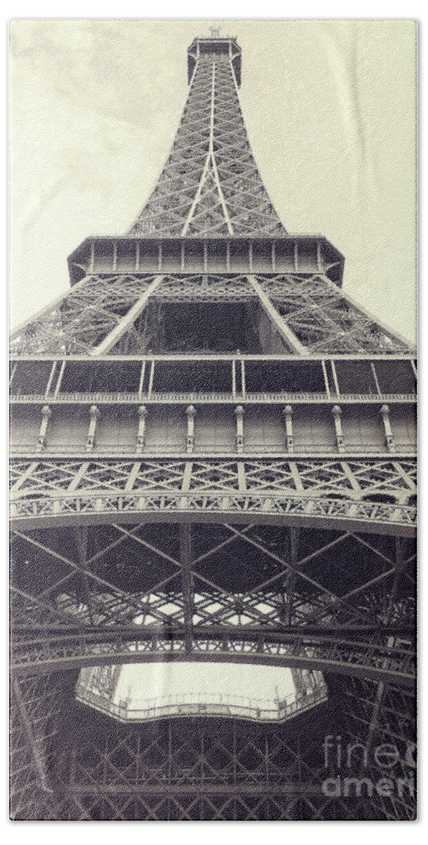 Photography Bath Towel featuring the photograph Eiffel Tower by the Seine by Ivy Ho