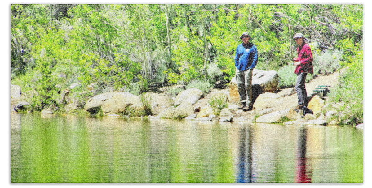 Trees Hand Towel featuring the photograph Fishing #2 by Marilyn Diaz