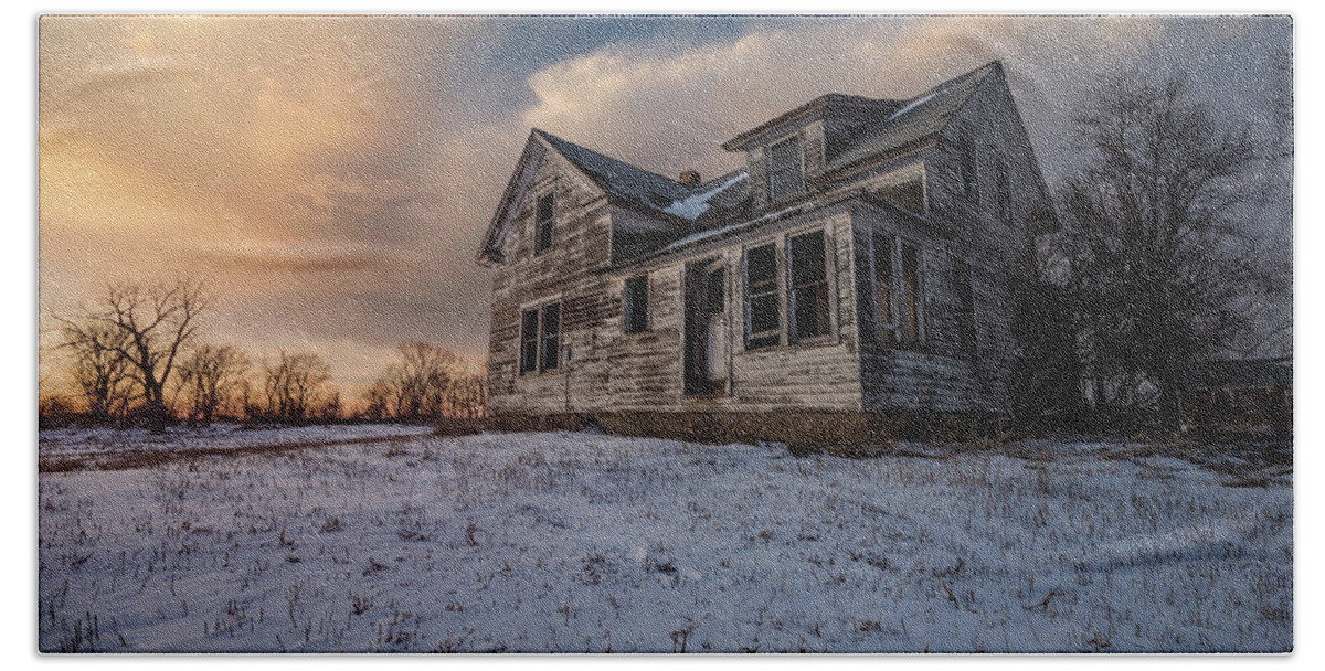 Sky Hand Towel featuring the photograph Frozen and Forgotten #2 by Aaron J Groen