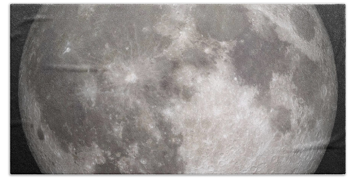 Digital Composite Hand Towel featuring the photograph Full Moon #2 by Stocktrek Images
