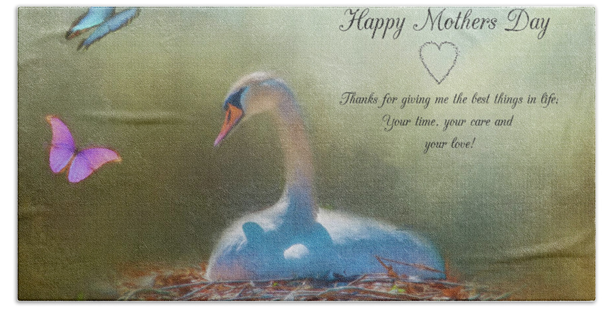 Mother Hand Towel featuring the photograph Happy Mothers Day by Cathy Kovarik