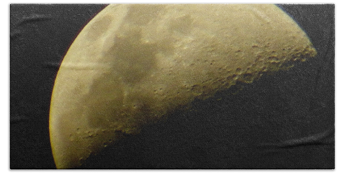 Moon Bath Towel featuring the photograph Moon #3 by Gerald Kloss
